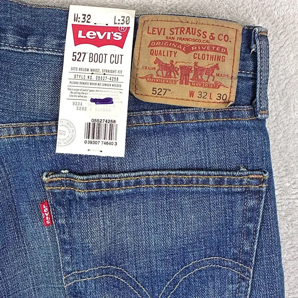 VTG Levis 527 Jeans Mens 32x30 Faded Whiskered Boot Cut Classic Western Y2K